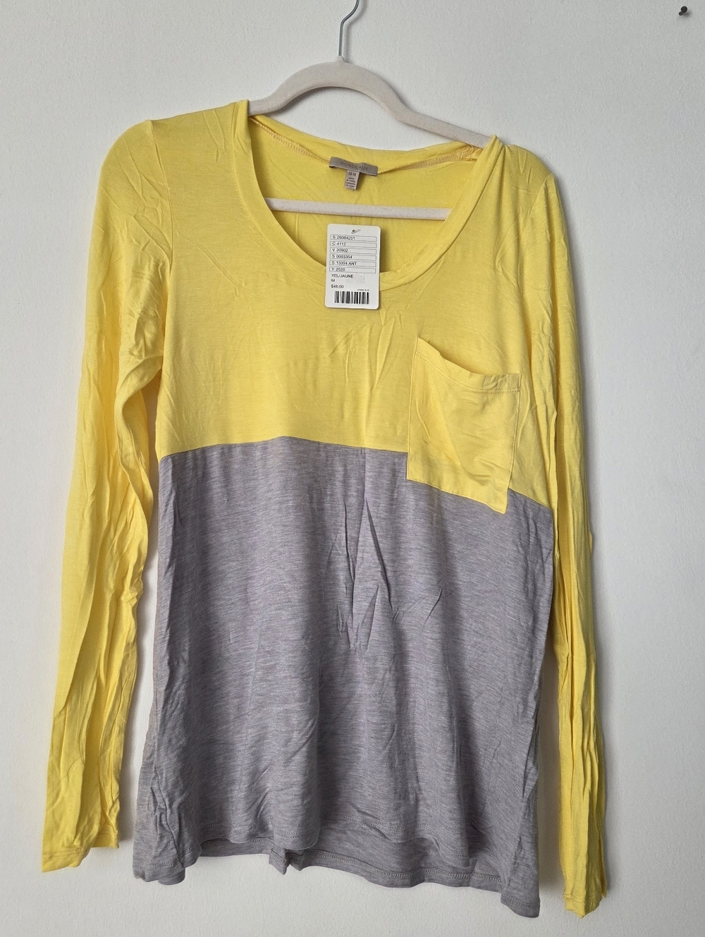 NWT Anthropologie Bordeaux Color Block Top, M